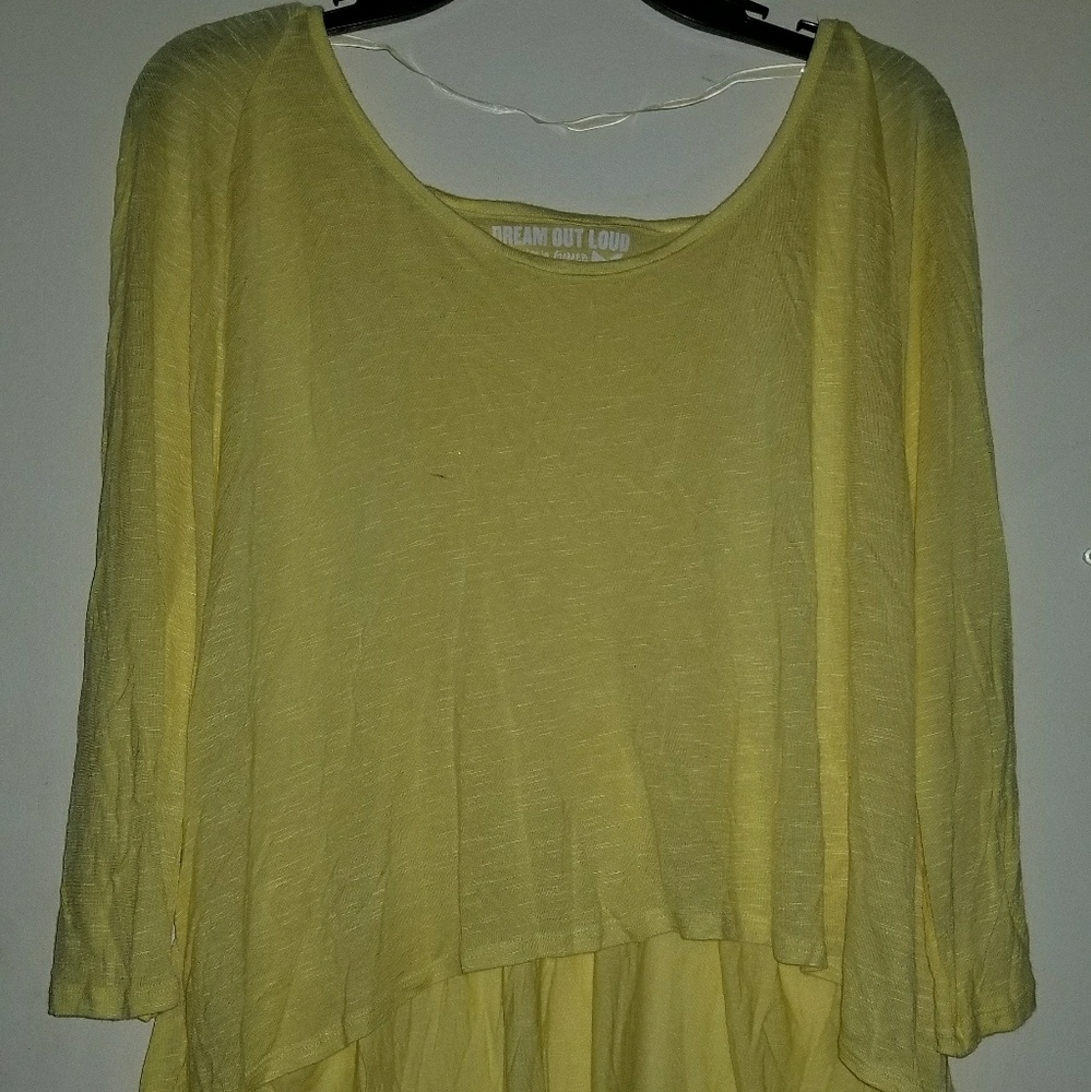 High low semi sheer top